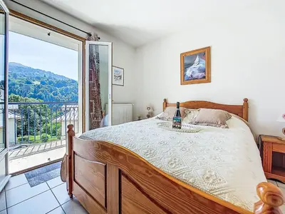 a bunk bed with a ladder in a room at Apartment Domaine de Crespin-6 by Interhome in Saint-Gervais-les-Bains