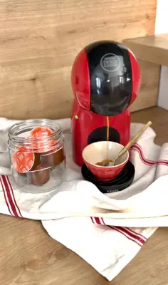 a red mixer on a table with a bowl of food at Duplex MontBlanc - Suite, Centre & Parking by AlpenlySallanches in Sallanches