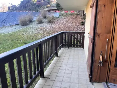 a balcony with a black railing and a walkway at Résidence Les Crocus - Crocus 3 MAE-5013 in Mémontel