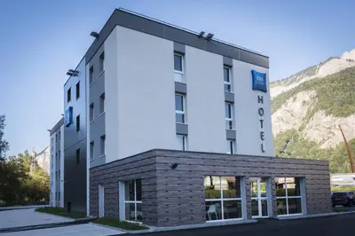 a rendering of the front of the hotel at Ibis Budget Sallanches in Sallanches