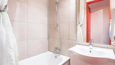 a bathroom with a sink and a toilet and a shower at Grande Neige N 10 - 2P4 in Morillon