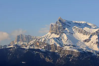 a mountain covered in snow and ice at JAMES TAMG31 - luxury design chalet Megeve in Combloux