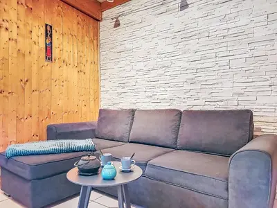a wooden shelf with the word ahamed spelled out in letters at Apartment Au Bon Coin by Interhome in Saint-Gervais-les-Bains