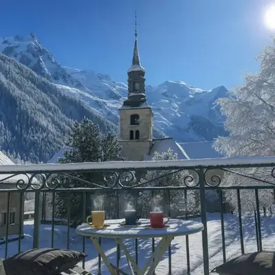 Magical balcony on the Alps cozy alpine charm