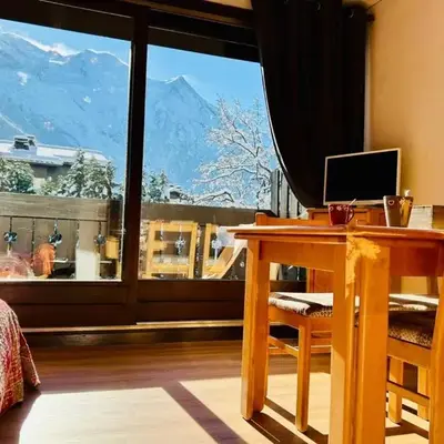 Bright apartment with views of Mont Blanc