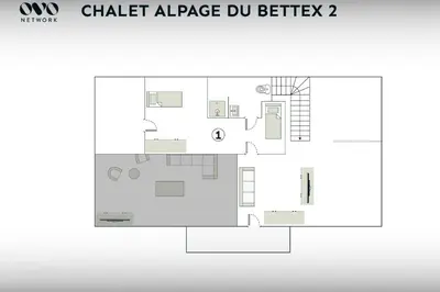 a floor plan of an apartment blueprint at Chalet Alpage du Bettex - OVO Network in Mémontel
