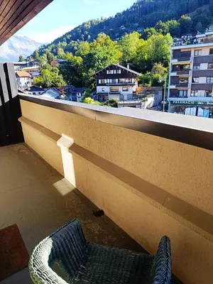 a small bedroom with a bed and a window at La Comtesse in Saint-Gervais-les-Bains