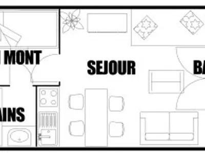 a kitchen with a sink and a microwave at Studio en montagne pour 4 pers, balcon sud, animaux admis - FR-1-687-121 in Arâches-la-Frasse
