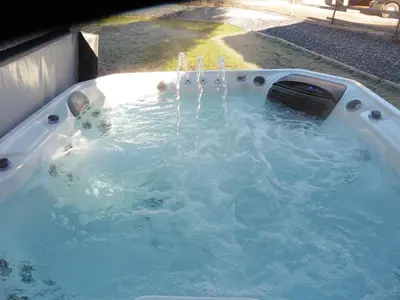 a hot tubificialificialificialificialificialificialificialificialificialificialificialificialificial at Chalet Etelley - Jacuzzi Privé in Samoëns