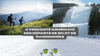 a woman is skiing down a snow covered slope at Odyssée des Cimes in Saint-Gervais-les-Bains
