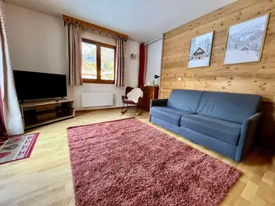 a kitchen counter with a sink and a appliance at Appartement familial à Samoëns avec piscine et parking - FR-1-624-189 in Samoëns