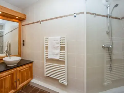a bathroom with a shower and a sink at Apartment in Chamonix Centre-Ville by Interhome in Chamonix-Mont-Blanc