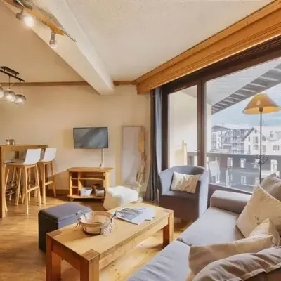 La Verte Appart 2CH familial 5mn pistes Vue Parking