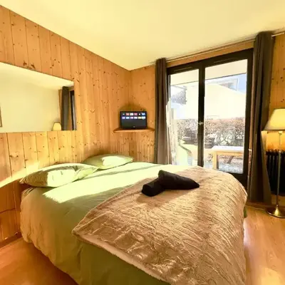 Chamonix studio vue Montblanc et parking