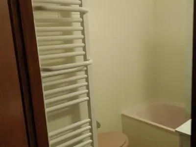 a bathroom with a toilet and a bath tub at Studio 4 pers Centre Station - Animaux OK - FR-1-836-65 in Arâches-la-Frasse