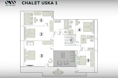 a floor plan of a house at Chalet Uska - OVO Network in Combloux