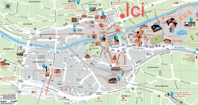 a map of the disneyland resort at Chez l'Alpiniste - Chamonix Center in Chamonix-Mont-Blanc