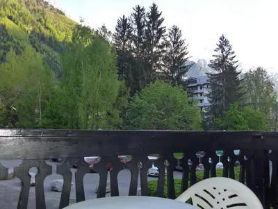 a small room with a bunk bed and a microwave at Apartment Le Triolet-5 by Interhome in Chamonix-Mont-Blanc