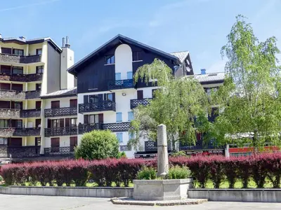 a building with a statue in front of it at Studio Le Chailloud-4 by Interhome in Chamonix-Mont-Blanc