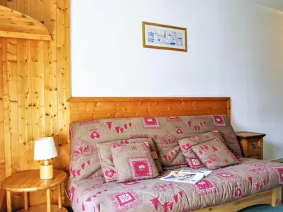 a room with a table and chairs and a window at Studio Le Chailloud-4 by Interhome in Chamonix-Mont-Blanc