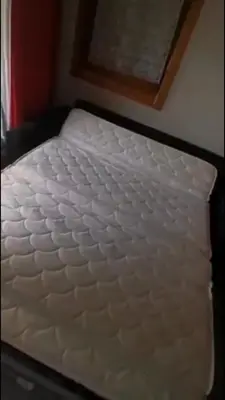 a white mattress on a bed in a room at Apartment Clos du Savoy in Chamonix-Mont-Blanc
