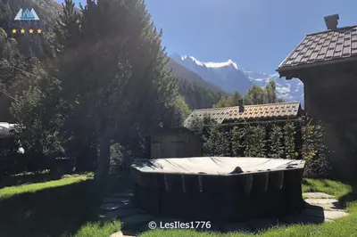 a large tub in the yard of a house at Les Iles 1776 in Chamonix-Mont-Blanc