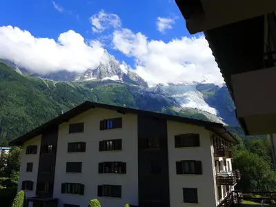 a building with a view of a snow covered mountain at Apartment Le Cristal des Glaces by Interhome in Chamonix-Mont-Blanc