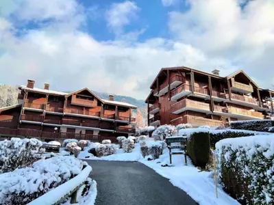a building with a stone path next to a building at Studio La pointe des Aravis 3 by Interhome in Saint-Gervais-les-Bains