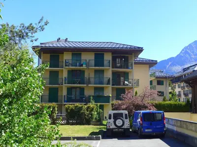a view of a snow covered mountain at Apartment Blanc Neige by Interhome in Chamonix-Mont-Blanc