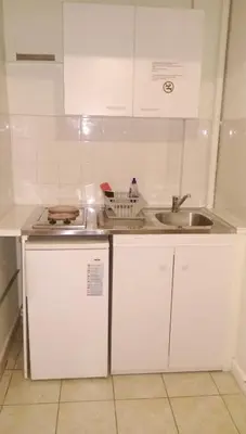 a kitchen with a sink and a counter top at Résidence Le Fontenay in Plateau dʼAssy