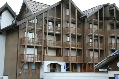 an exterior view of a building with balconies at Les Carroz d'Araches in Les Carroz d'Araches
