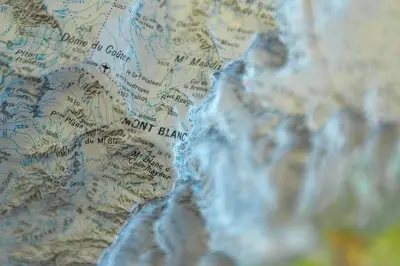 a close up of a map of the united states at Residence du Brevent in Chamonix-Mont-Blanc