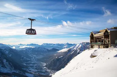 a group of people walking up a snow covered mountain at Résidence Grand Roc - Campanules 308 - Happy Rentals in Chamonix-Mont-Blanc