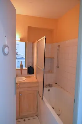 a bunk bed in a room with a door at Savran in Saint-Gervais-les-Bains
