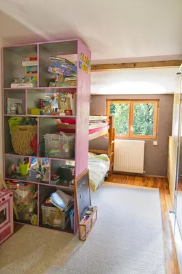 a small room with a bunk bed and a room with a room at Le Mont Fleuri Saint Gervais Les Bains in Saint-Gervais-les-Bains