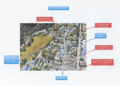 a map of the proposed improvements to the park at Le petit M Chamonix au pied du Brévent in Chamonix-Mont-Blanc