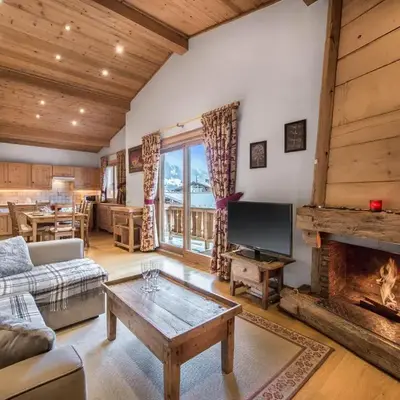 Appartement 3 chambres rénové à Megève - FR-1-453-6
