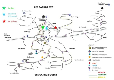 a map of the us canyon west at Demi-Chalet l'Ancolie -- Prox pistes in Les Carroz d'Araches