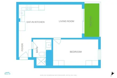 a floor plan of a small apartment at La Cordee 412 Apartment - Chamonix All Year in Chamonix-Mont-Blanc