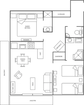 a drawing of a floor plan of a house at ECRINS ETOILE C9 in Samoëns