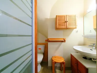 a bathroom with a toilet and a sink at Apartment Les Periades by Interhome in Chamonix-Mont-Blanc
