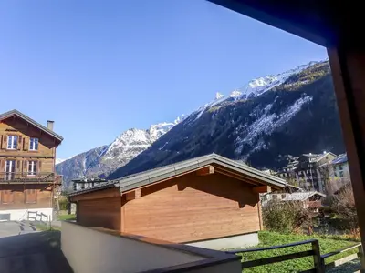 a building with a view of a mountain at Apartment Le Krystor by Interhome in Chamonix-Mont-Blanc