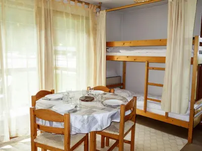 a small kitchen with a sink and a microwave at Apartment La Borgia A- B- C-1 by Interhome in Les Contamines-Montjoie