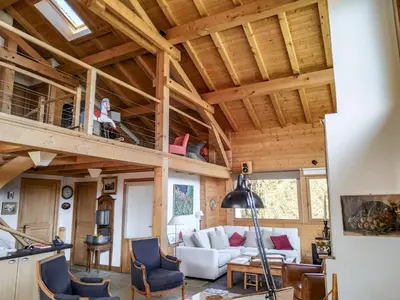an overhead view of a table and chairs in a cabin at Chalet L'Epachat by Interhome in Mémontel