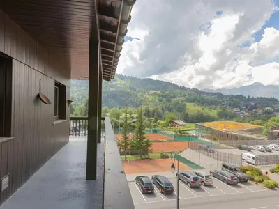a view of a parking lot from a building at Apartment Le Sarto by Interhome in Saint-Gervais-les-Bains