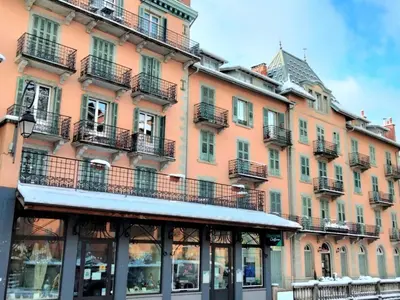 a large building with balconies on the side of it at Apartment La Résidence by Interhome in Saint-Gervais-les-Bains