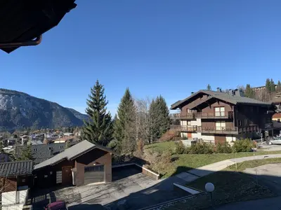 a view from the roof of a house at Duplex 6/8 Pers Télécabine des Carroz (ES116) in Les Carroz d'Araches