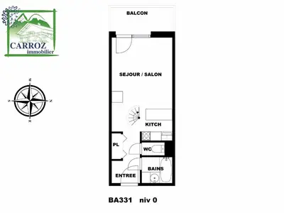 a floor plan of the capilano condo at Duplex 4 Pers PIed de pistes (BA331) in Les Carroz d'Araches