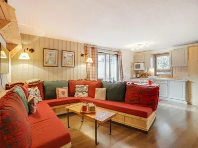 a bedroom with a bunk bed in a house at Apartment Le Parc du Mont Joly-2 by Interhome in Saint-Gervais-les-Bains
