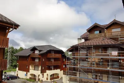 a group of houses under construction at RB111 - Studio 4 Pers centre Carroz in Les Carroz d'Araches